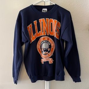 Vintage 90s College Sweatshirt Illinois